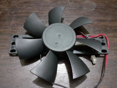 Picture of Black Induction Burner Fan DC 12V Brushless Motor Black Color  With Short Cable & 2 Pin Connector For Induction Burner Mini Fans
