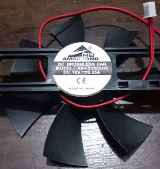 Picture of Black Induction Burner Fan DC 12V Brushless Motor Black Color  With Short Cable & 2 Pin Connector For Induction Burner Mini Fans