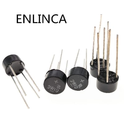 Picture of 3Pcs- 2W10 Full Wave Bridge Rectifiers 2W10 1000V 2A Diode 4 Pin Single Phase Electronic Chip For Electronics Circuitry & Parts Project Components DIY