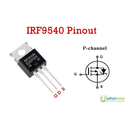 Picture of IRF9540PBF IRF9540 IRF 9540 100V 76A 150W TO-220 P-Channel Power MOSFET 3 Pin IC Power Transistor Field Effect MOSFET IC Electrical Circuitry & Parts