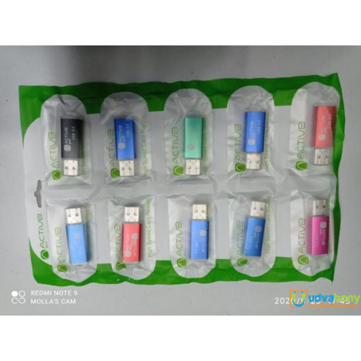 Picture of Mini SD Memory Card Reader Metal Body USB Type Computer Laptop