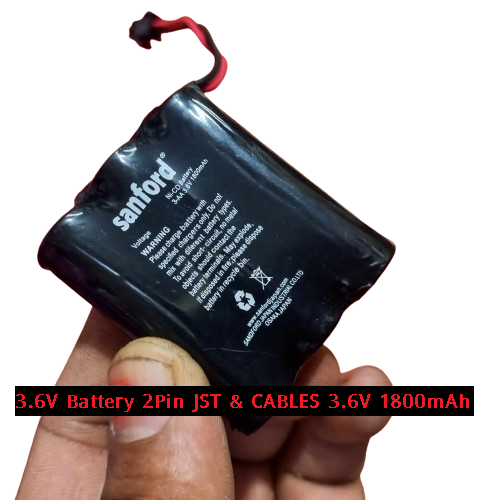 Picture of Sand-Ford 3.6V Battery 2Pin JST & CABLES 3.6V 1800mAh Rechargeable Battery AAx3 Rechargeable Battery 3.6V For 14500 Battery AA Battery