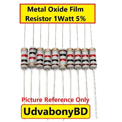 Picture of 25Pcs- Resistor 150 Ohm 1W 5% Metal Oxide Film Resistor High Quality
