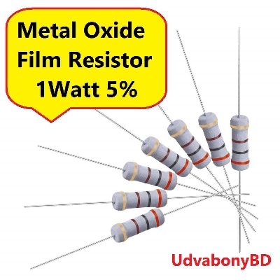 Picture of 25Pcs- Resistor 1.5K Ohm 1W 5% Metal Oxide Film Resistor High Quality