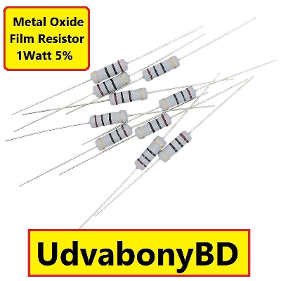 Picture of 25Pcs- Resistor 27K Ohm 1W 5% Metal Oxide Film Resistor High Quality
