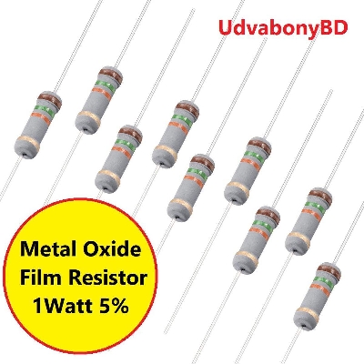 Picture of 25Pcs- Resistor 470 Ohm 1W 5% Metal Oxide Film Resistor High Quality