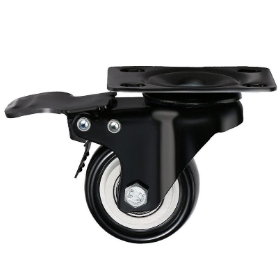 Picture of Rubber 2 Inch Caster Wheel With Bearing & With Front Lock Furniture Protectors & Parts  Tools