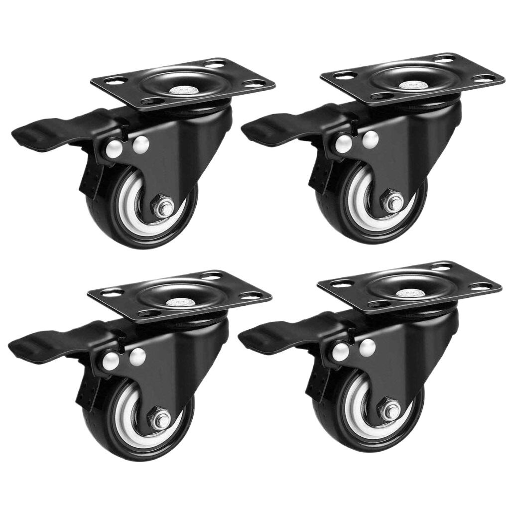 Picture of Rubber 2 Inch Caster Wheel With Bearing & With Front Lock Furniture Protectors & Parts  Tools