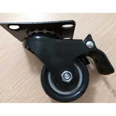 Picture of Rubber 2 Inch Caster Wheel With Bearing & With Front Lock Furniture Protectors & Parts  Tools