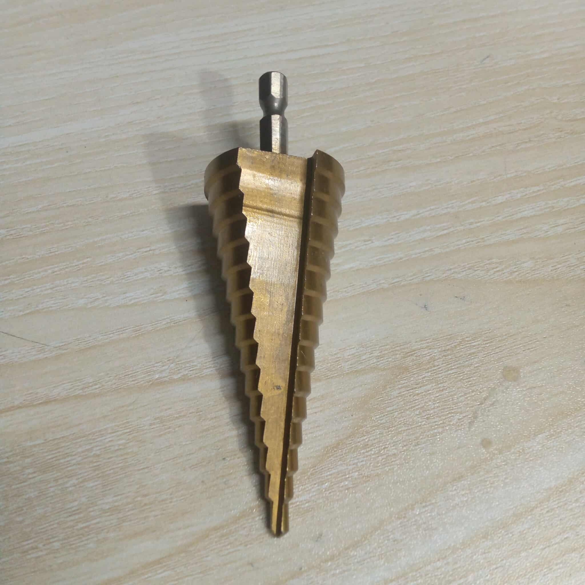 Picture of HSS 4-32mm Titanium Step Cone Drill Bit High Speed Steel Wood Steel Hole Cutter Drills & Drivers Bit