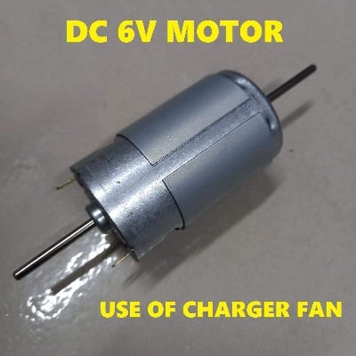 Picture of Charger Fan DC Motor DC 6V Heavy Duty Narrow Shaft Copper Magnetic Motor For DC Charger Fan Powerpoints Switches & Savers