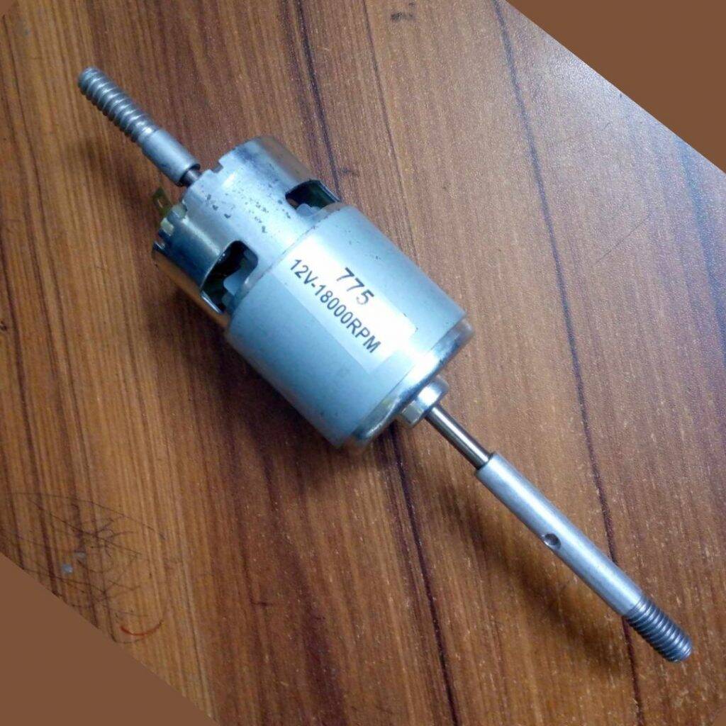 Picture of 775 12V METAL LONG SHAFT MOTOR 8mm Shaft 12V Charger Fans DC Motor DC 12V Volt Metal Long Shaft Copper Magnetic Motor