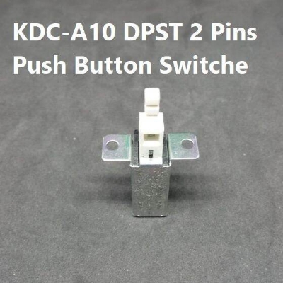 Picture of 2Pcs KDC-A10 DPST 2 Pins Push Button Switch 8A/128A AC 250V For TV