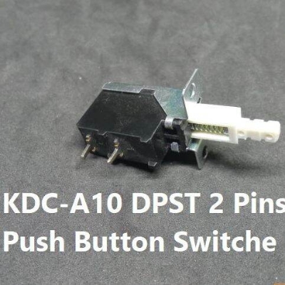 Picture of 2Pcs KDC-A10 DPST 2 Pins Push Button Switch 8A/128A AC 250V For TV