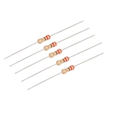Picture of 50Pcs- Resistor 2.2 Ohm 1/4W 5% Carbon Film Resistor 0.25w 2 Pin Leads