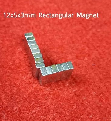 Picture of 12x5x3mm Rectangular Neodymium Magnet 12x5x3mm Strong Neodymium Magnets Super Strength Permanent Magnet For Garage Craft Art 12mm Long Magnet