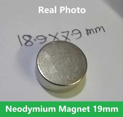 Picture of 19x8mm Super Strong 19mm Disc Type Round Neodymium Magnet 19x8mm Magnet Neodymium 19mm Magnet Super Strength Magnet For Garage Craft Art
