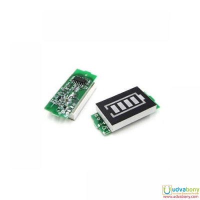 Picture of Battery Capacity 4 Digit Indicator Meter 3.7v 4.2v 1S Lipo Lithium Li-ion Battery Indicator Meter Power Level Tester Display Board Module Indicator Electrical Circuitry & Parts