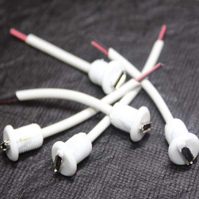 Picture of 5Pcs- CABLES With MICRO USB FEMALE Socket BETTER Quality Smart Work Panel Mount Micro USB Female Socket To Open End With Cables Connector DIY