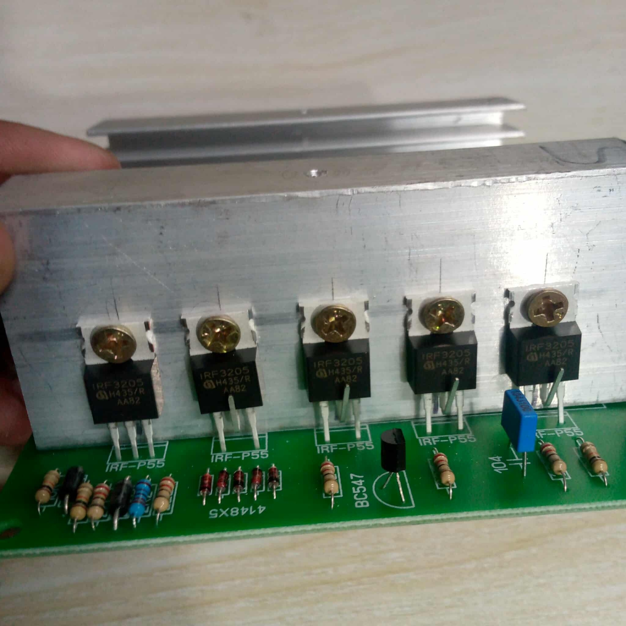 Picture of IPS 5 MOSFET Board 800VA BANGLADESHI Circuit MOSFET Board Circuit Total 10 MOSFET In Circuit With Alluminum Heatsinks Adapters