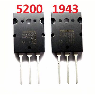 Picture of Best Quality 2SA1943 & 2SC5200 Pair Of PNP & NPN Power Amplifier Transistor 1943 & 5200
