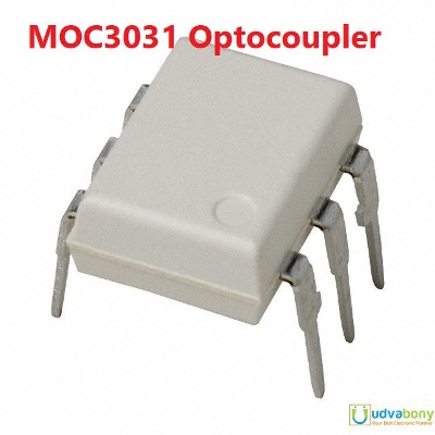 Picture of MOC3031 MOC-3031 3031 Opto-coupler Random Phase TRIAC Sili-con Driver IC Chip Photo-couplers IC DIP 6 Pin Opt-ocoupler Optical Isol-ator Electrical Circuitry & Parts