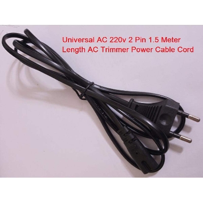 Picture of 1.5 Meter Length Universal AC 220V 2 Pin AC Power Cables Cord For Camera Printer Power Adaptors Charger Trimmer Charger Light DIY