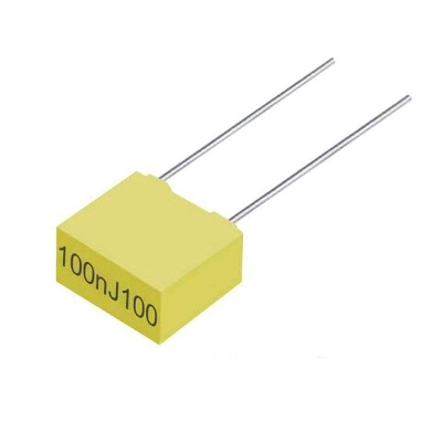 Picture of 10Pcs- Box Type 100nF 100VAC Electric Power Polypropylene Metal Film Capacitor Axial Film Molded Capacitor