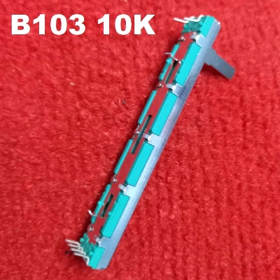 Picture of Slide Volume 103 10K Slider Volume Type B10K Straight Slide Fader Potentiometer Body Length 75mm Handle Length 15mm Variable Resistor For Radio Channel Volume Control