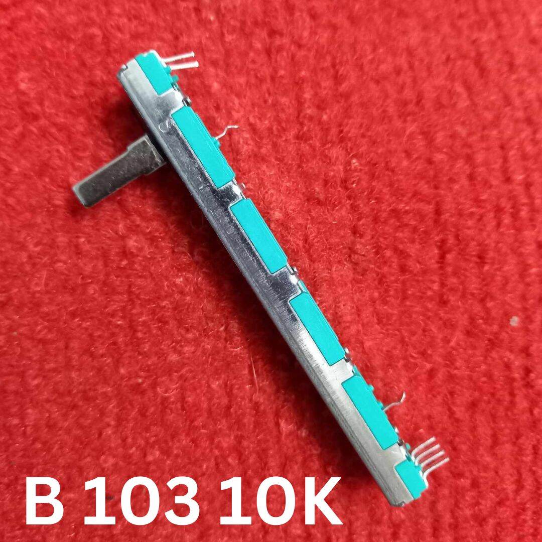 Picture of Slide Volume 103 10K Slider Volume Type B10K Straight Slide Fader Potentiometer Body Length 75mm Handle Length 15mm Variable Resistor For Radio Channel Volume Control