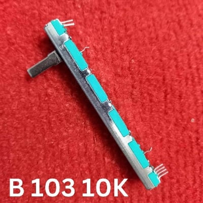 Picture of Slide Volume 103 10K Slider Volume Type B10K Straight Slide Fader Potentiometer Body Length 75mm Handle Length 15mm Variable Resistor For Radio Channel Volume Control