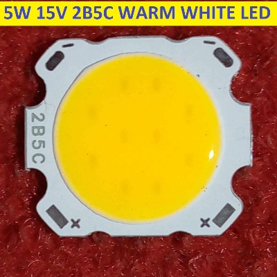 Picture of 2B5C Warm White 5w 15v COB LED Chip 2B5C 5W COB Light 15V LED Light Bulbs