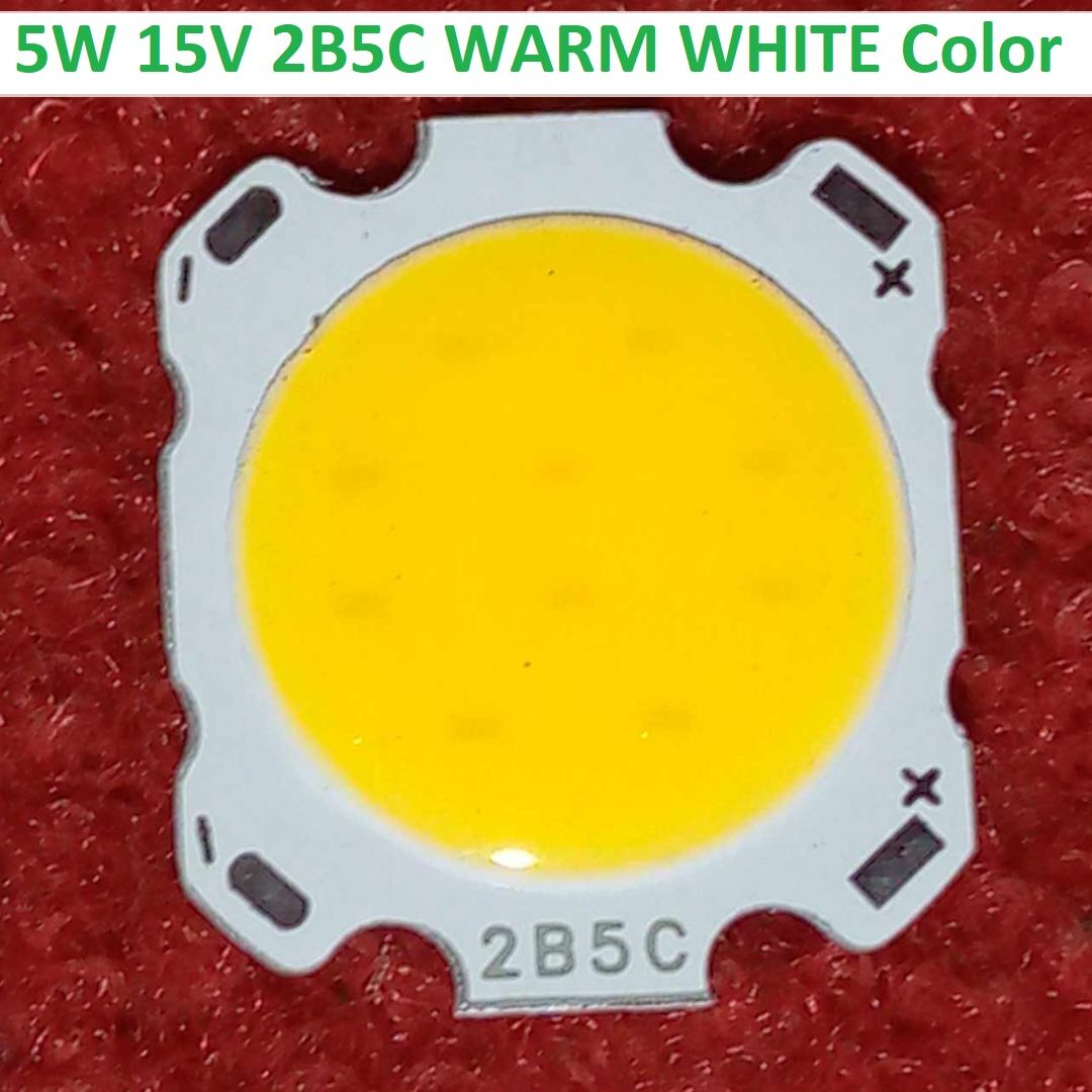 Picture of 2B5C Warm White 5w 15v COB LED Chip 2B5C 5W COB Light 15V LED Light Bulbs
