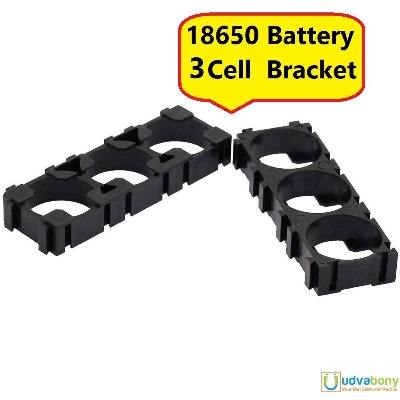 Picture of 2Pcs- 18650 Lithium 3 Cell Battery Case Buckle Battery Pack Holder Three Bracket