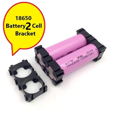 Picture of 2Pcs- 18650 Lithium 2 Cell Battery Case Buckle Battery Pack Holder Two Bracket