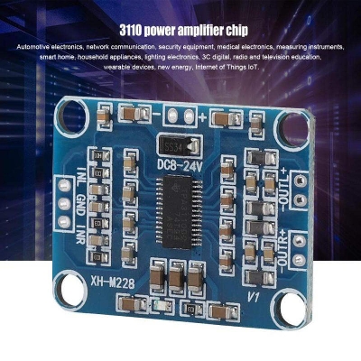 Picture of XH-M228 3110 TPA3110 TPA3110D2 DC 8-18V 3A 15W 15W 2 Channel Digital Audio Stereo Power Amplifier Board 15W Power Ultra Thin Digital Power Amplifiers Module 