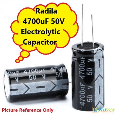 Picture of 4700uF 50V Electrolytic Capacitor 4700uF 50V Radial Polarized Aluminum Electrolytic Capacitor Electrical Circuitry & Parts