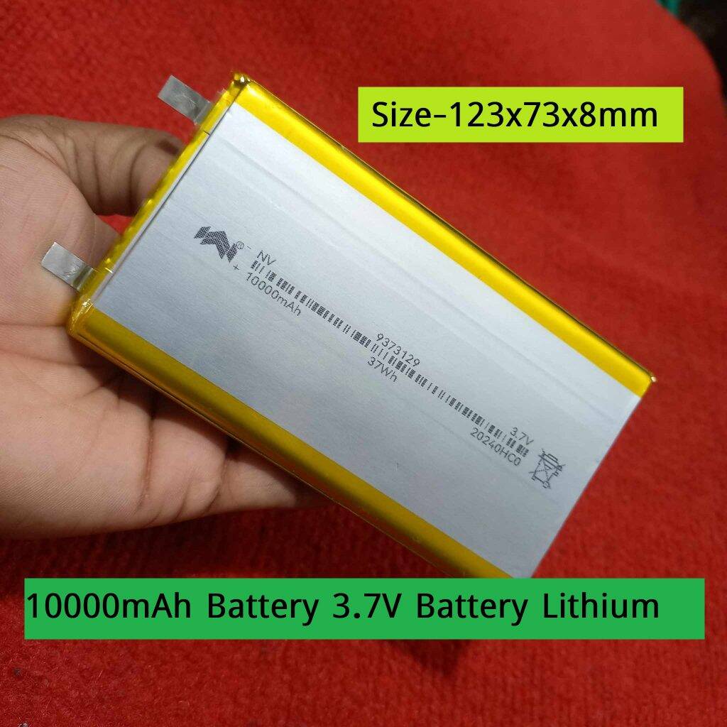 Picture of 3.7V  HEAVY DUTY 10000mAh Battery 3.7V Battery Lithium Polymer Battery 10000mAh Rechargeable Battery 3.7V Rechargeable Battery Size 123x73x8mm 10000mAh Lipo Battery For Power Bank