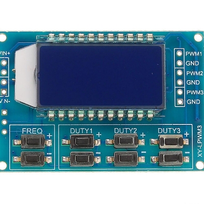Picture of 8 Pcs Switches With 3 Channel PWM Board Module Pulse Frequency Duty Cycle Adjustable Module Signal Generator 1Hz-150Khz with LCD Display