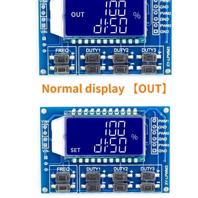 Picture of 8 Pcs Switches With 3 Channel PWM Board Module Pulse Frequency Duty Cycle Adjustable Module Signal Generator 1Hz-150Khz with LCD Display