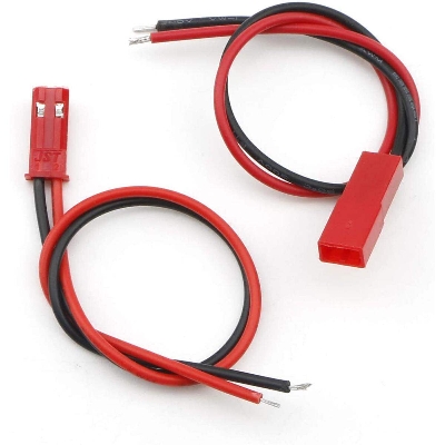 Picture of JST Male Female 2 Pin Plug Connector Cable Wire Red for LED Lamp Strip RC Toys Battery-Pair