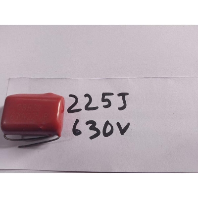 Picture of 5Pcs- Metallized Polypropylene 2200nF Film 225j Capacitor 630V Mylar Polyester Film