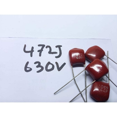 Picture of 5Pcs- 472j 630V Metallized Polypropylene 4.7nF Film 472j Capacitor 630V Mylar Polyester Film Electrical Circuitry & Parts