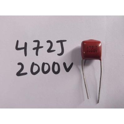 Picture of 5Pcs- Metallized Polypropylene 4.7nF Film 472j Capacitor 2KV Mylar Polyester Film