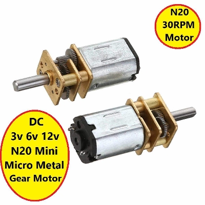 Picture of Best Quality 30RPM DC 3v 6v 12v N20 Mini Micro Metal Gear Motor High Torque Gear DC Motor 30 RPM