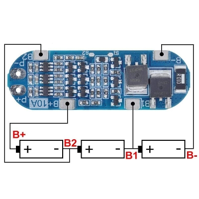 Picture of 3S BMS BLUE 3S 12V 10A 18650 Lithium Battery Charger Module 11.1V 12.6V 10A Charge Discharge Current Short Circuit Protection Function Battery Management System Adapters - Multi Plug - Multi Plug