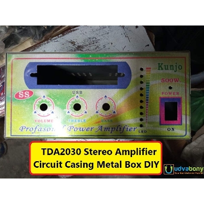 Picture of TDA2030 Stereo Amplifier Circuit Casing Metal Box DIY