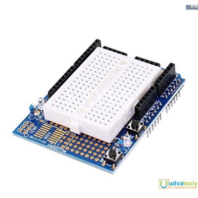 Picture of PROTO SHIELD Arduino UNO R3 Proto Shield Kit With Mini Breadboard UNO R3 Prototyping Shield Expansion Board With SYB-170 Mini Breadboard Electronics Circuitry & Parts