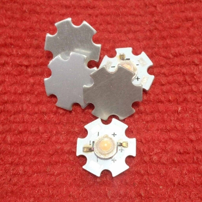 Picture of 10Pcs - 20mm White PCB WARM WHITE 3 Watt 3.7V Ultra Bright Warm White Color 3W LED