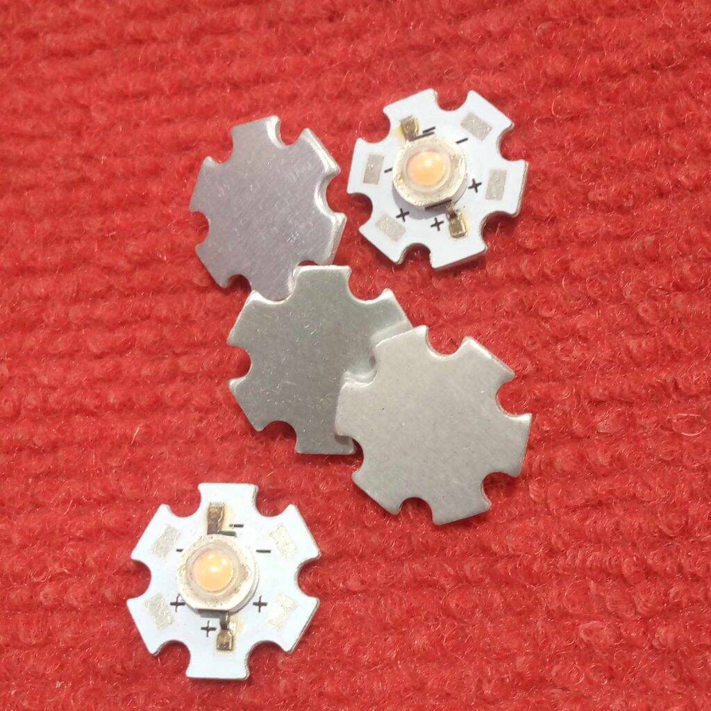 Picture of 10Pcs - 20mm White PCB WARM WHITE 3 Watt 3.7V Ultra Bright Warm White Color 3W LED